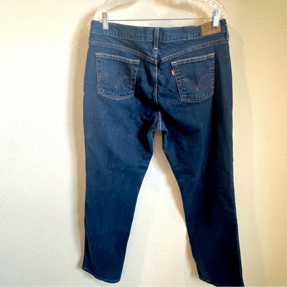 Levi’s 503 women straight leg Dk blue jean zip front, High rise, 5 pocket Sz 16 - Picture 7 of 16
